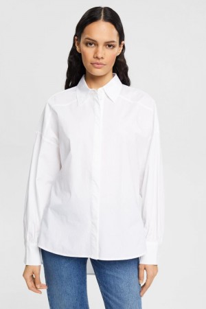 Dámské Blouses Esprit Poplin Bílé | KNY604512