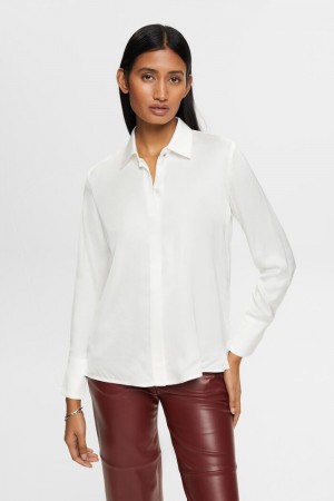 Dámské Blouses Esprit Satin Bílé | IKM813642