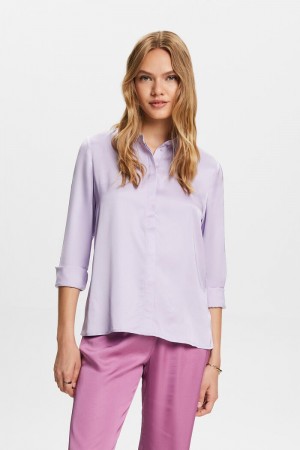 Dámské Blouses Esprit Satin Levandule | HML327904