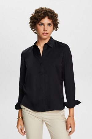 Dámské Blouses Esprit Satin Černé | XFL290467