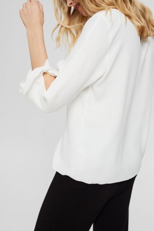 Dámské Blouses Esprit Stretch With Open Edges Bílé | VZK964750