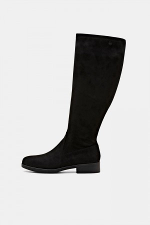 Dámské Boty Esprit Faux Semišové Knee-high Černé | BXL243865