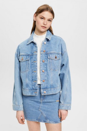 Dámské Bundy Esprit Pure Bavlněné Denim Blankyt | EWG532170