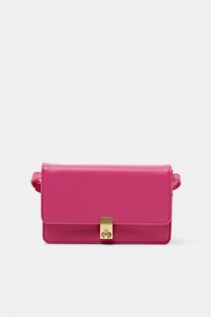 Dámské Crossbody Kabelky Esprit Turn Lock Růžové | EOM915627