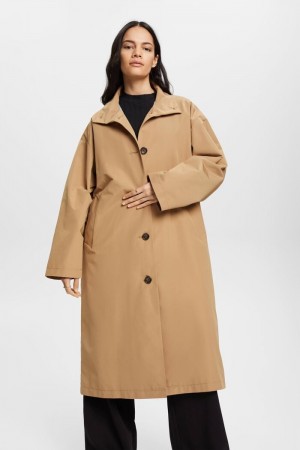 Dámské Kabáty Esprit Oversized Trench Hnědožlutý Béžový | FZG049531