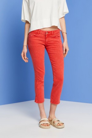 Dámské Kalhoty Esprit Capri Twill Koralove Oranžové | JPY871054