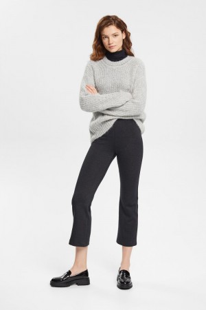 Dámské Kalhoty Esprit Cropped Kick Flare Tmavě Šedé | CJE621073