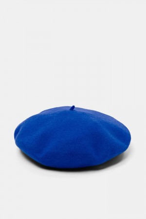 Dámské Klobouky Esprit Blended Vlna Beret Světle Blankyt | MWV806712