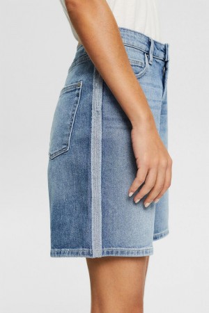 Dámské Kraťasy Esprit Denim With Inside-out Seams Blankyt Světle | KGO072943