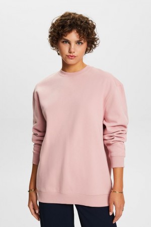 Dámské Mikiny Esprit Bavlněné Blend Pullover Růžové | XDG125809