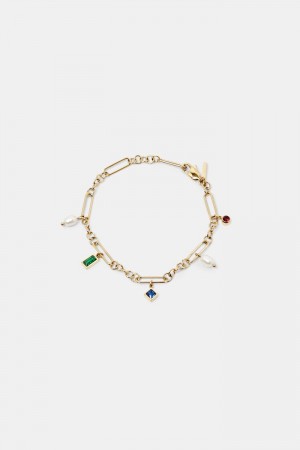 Dámské Šperky Esprit Chain Bracelet With Charms,Stainless Steel Zlaté | OBE139760