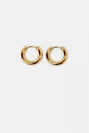 Dámské Šperky Esprit Gold-tone Stainless Steel Hoop Earrings Zlaté | UPO156203