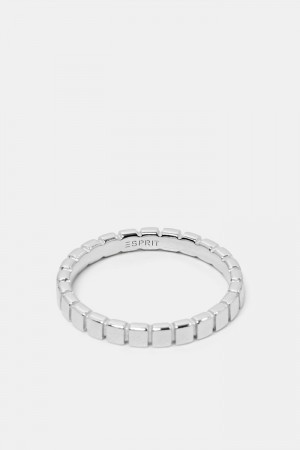 Dámské Šperky Esprit Thin Žebrovaný Ring,Sterling Silver Stříbrné | VIW053218