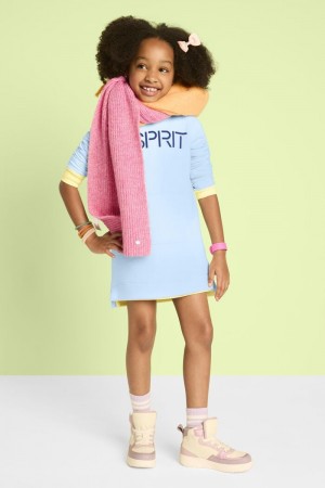 Dětské Šaty Esprit Logo Print Blankyt | CXP879460