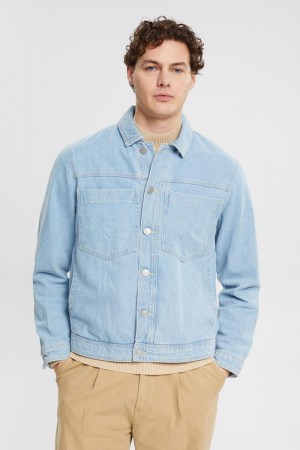 Pánské Bundy Esprit Denim Blankyt Světle | BHO801379