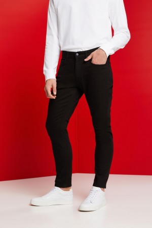 Pánské Džíny Esprit Slim Fit Černé | TVX851402