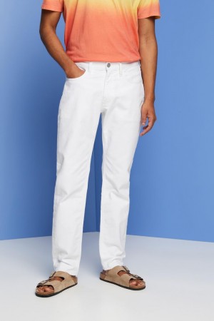 Pánské Džíny Esprit White Stretch Bílé | CGV493172