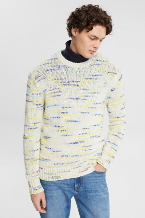 Pánské Jumpers Esprit Tlustý Knit Bílé | ZYJ435970