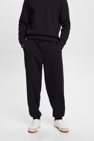 Pánské Kalhoty Esprit Joggers With Logo Stitching Černé | WXH023781