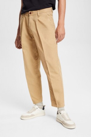 Pánské Kalhoty Esprit Loose Fit Chinos Krém Béžový | OFB248560