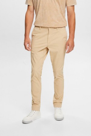 Pánské Kalhoty Esprit Slim Leg Chino Hnědé | QGH739421