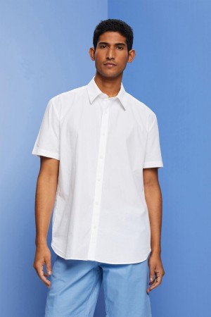 Pánské Košile Esprit Krátké Sleeve Button Down Bílé | ETJ598246