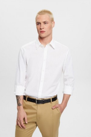 Pánské Košile Esprit Slim Fit Bavlněné Bílé | CXO739628