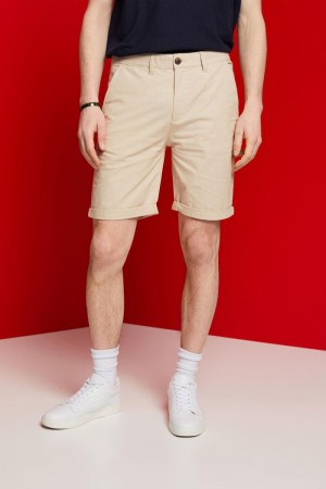 Pánské Kraťasy Esprit Two-tone Chino Světle Béžový | JRP356749