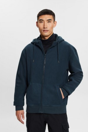 Pánské Mikina s Kapucí Esprit S Kapucí Fleece Blankyt | FRO742850