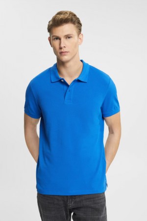 Pánské Polo Triko Esprit Slim Fit Blankyt | OKQ894312