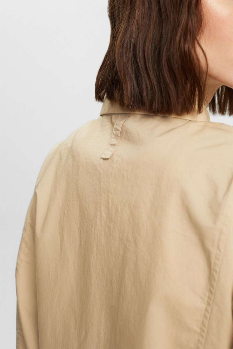 Dámské Blouses Esprit Button-down Bavlněné Hnědé | KZS641089