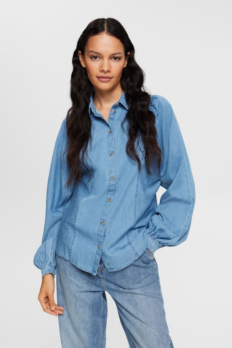 Dámské Blouses Esprit Denim Blankyt Světle | MKP147528