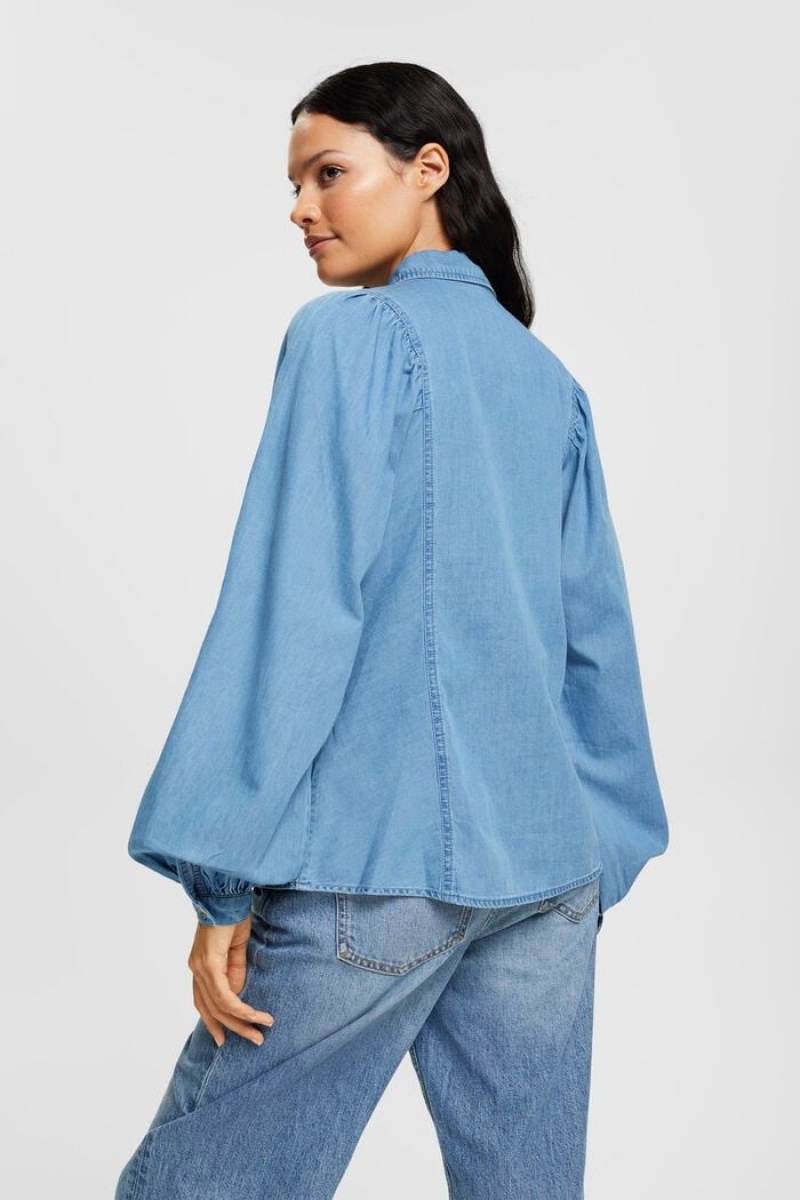 Dámské Blouses Esprit Denim Blankyt Světle | MKP147528