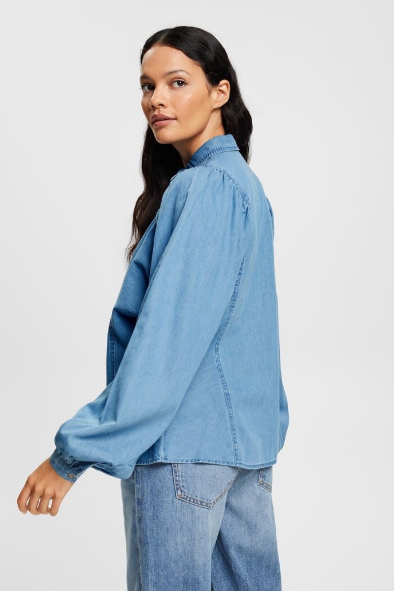 Dámské Blouses Esprit Denim Blankyt Světle | MKP147528