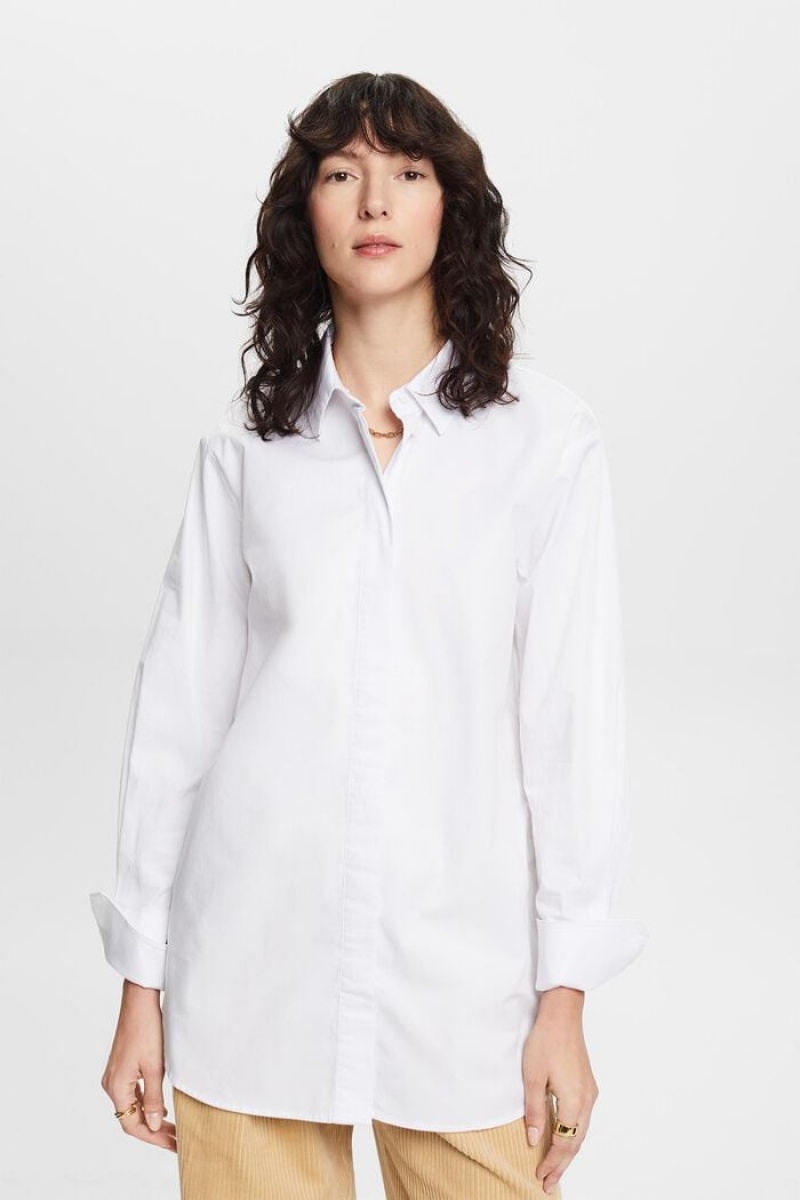 Dámské Blouses Esprit Loose Fit Bílé | RMI597140