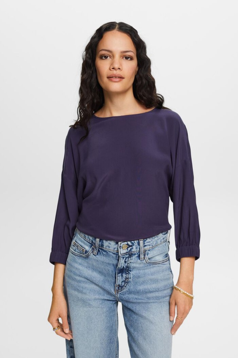 Dámské Blouses Esprit Loose Fit Tmavě Blankyt | ELS769245