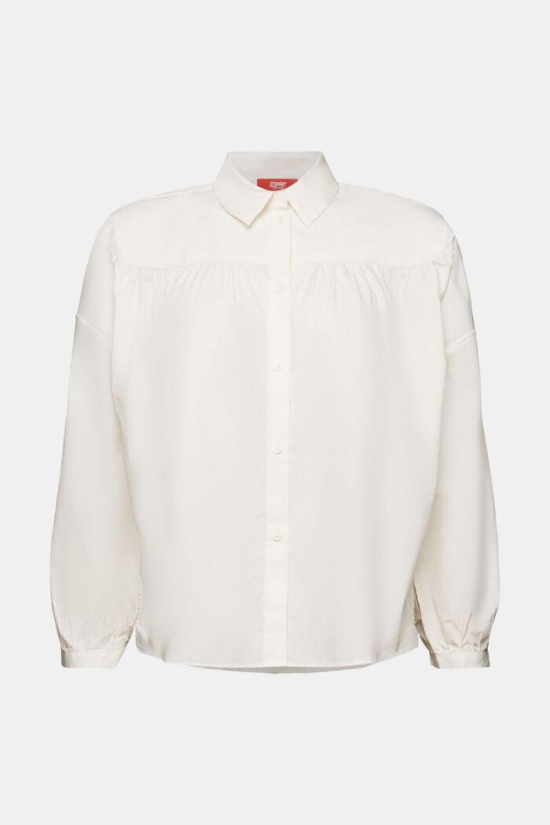 Dámské Blouses Esprit Poplin,100% Bavlněné Bílé | BQM457910