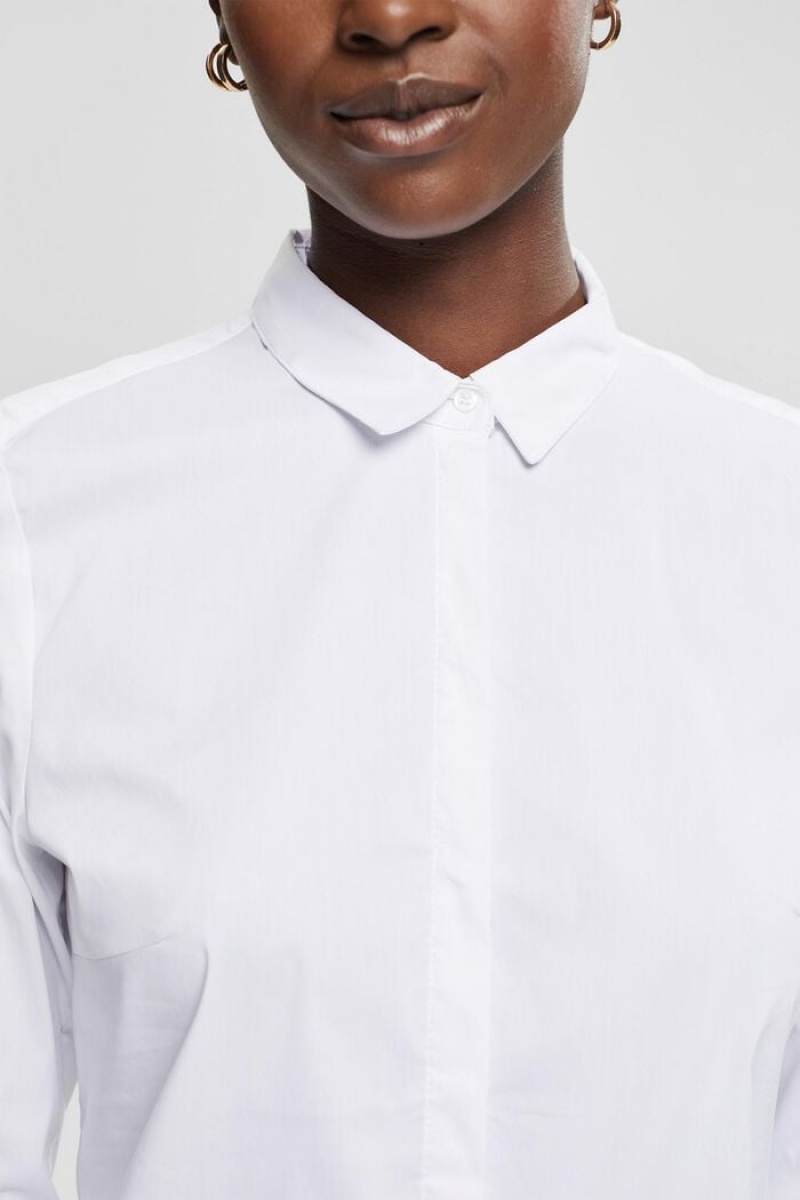 Dámské Blouses Esprit Poplin Bílé | JQX163905