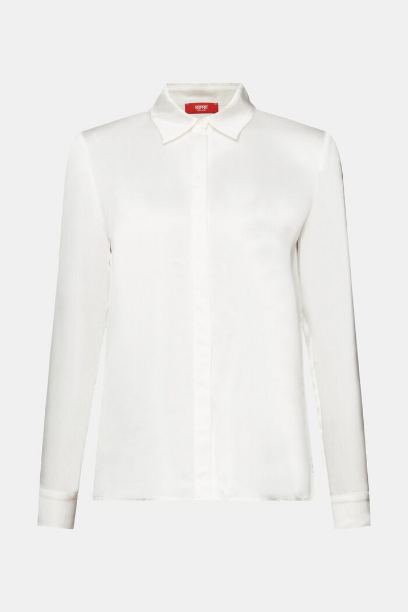 Dámské Blouses Esprit Satin Bílé | OIR402518