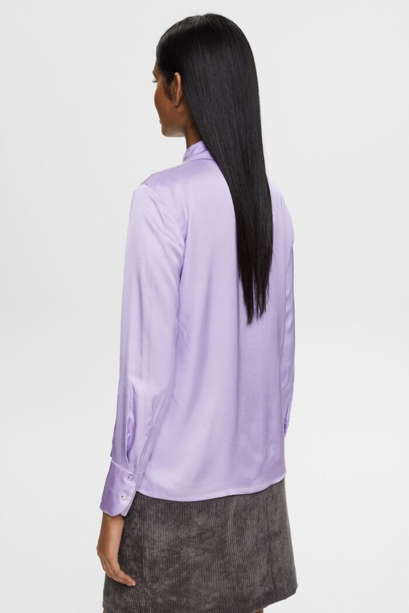 Dámské Blouses Esprit Satin Levandule | OYU815094