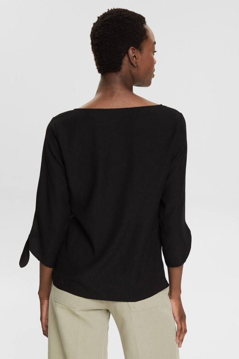 Dámské Blouses Esprit Stretch With Open Edges Černé | PRW137268