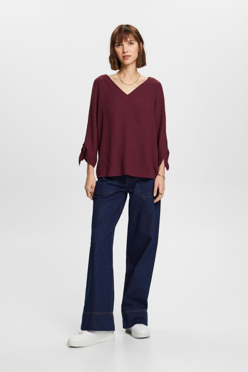 Dámské Blouses Esprit Stretch With Open Edges Fialové | MZV653287