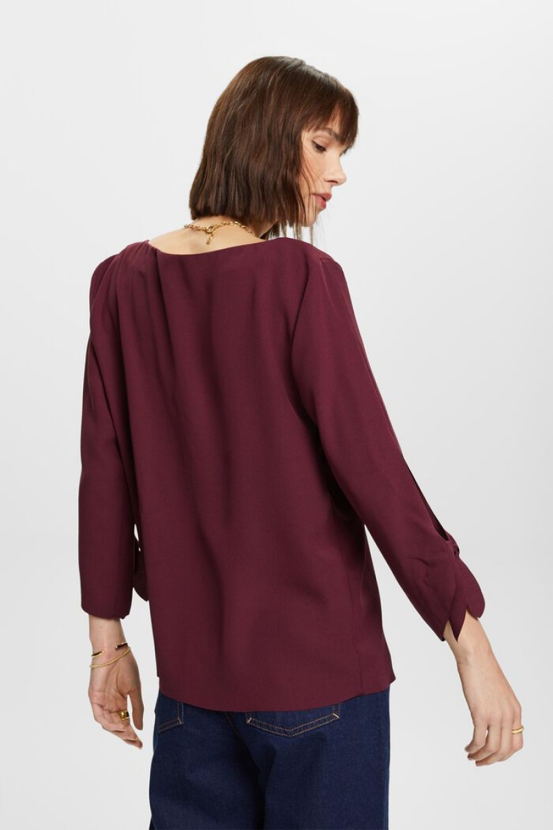 Dámské Blouses Esprit Stretch With Open Edges Fialové | MZV653287