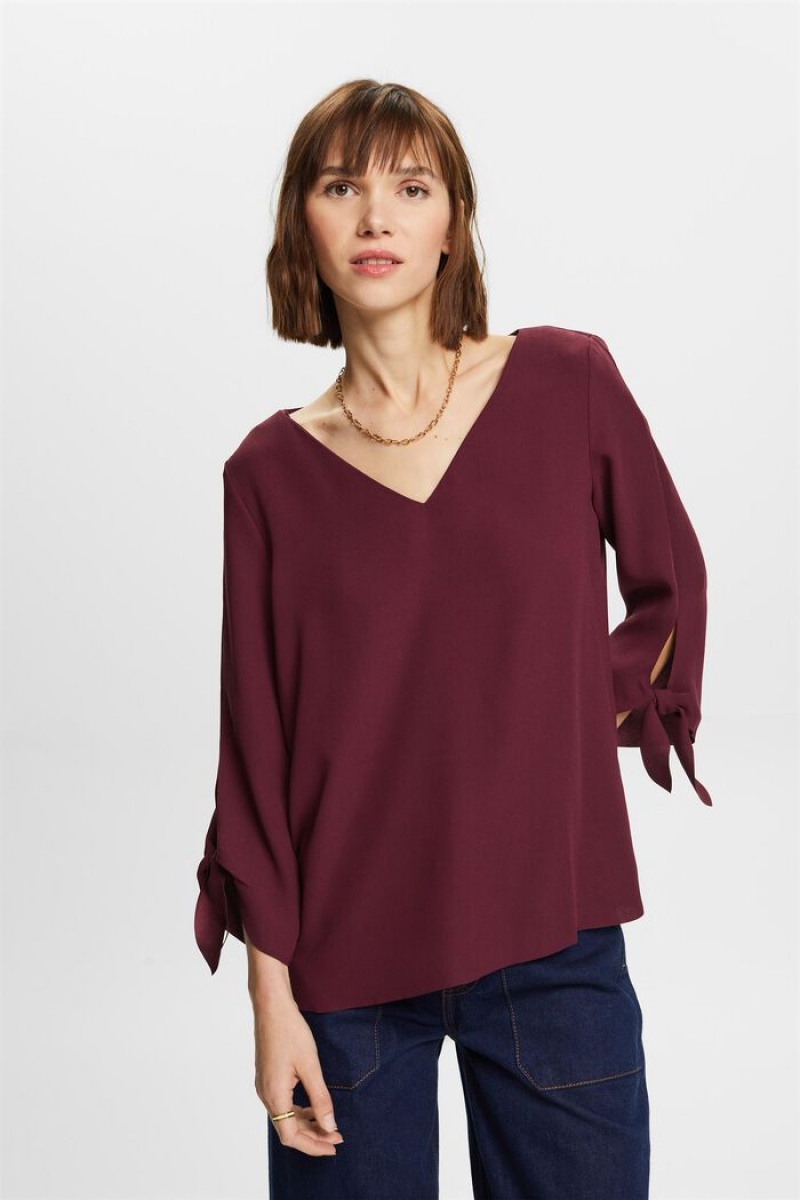 Dámské Blouses Esprit Stretch With Open Edges Fialové | MZV653287