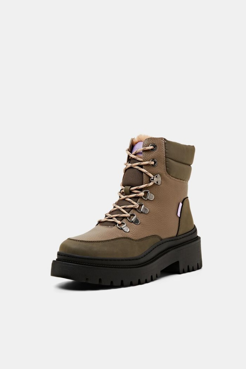 Dámské Boty Esprit Veganské Hiker Olivy Zelené | MLA156403