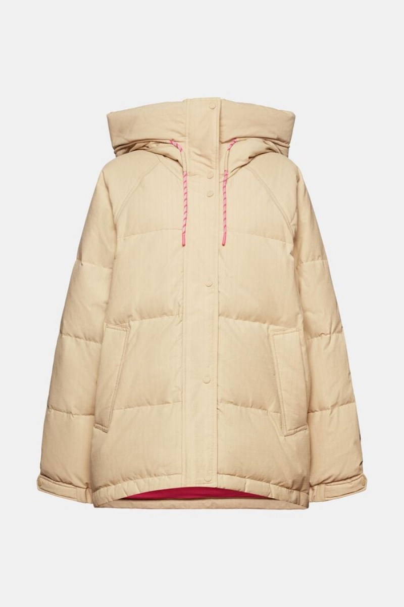 Dámské Bundy Esprit Logo Down Puffer Hnědé | MVE743602