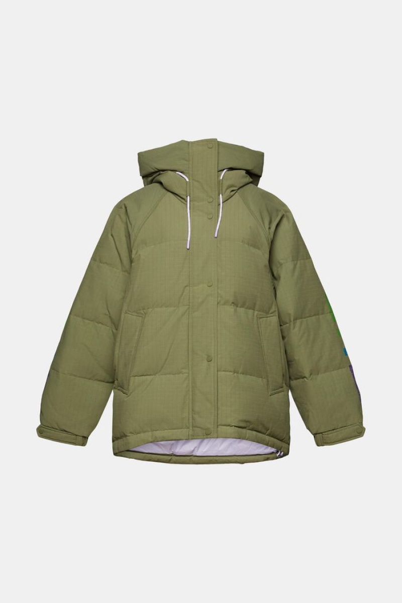 Dámské Bundy Esprit Logo Down Puffer Světle Hnědožlutý | AKY325916