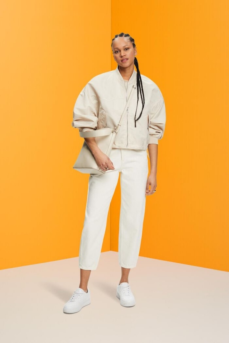 Dámské Bundy Esprit Oversized Bomber Světle Šedé Hnědé | PVS182356