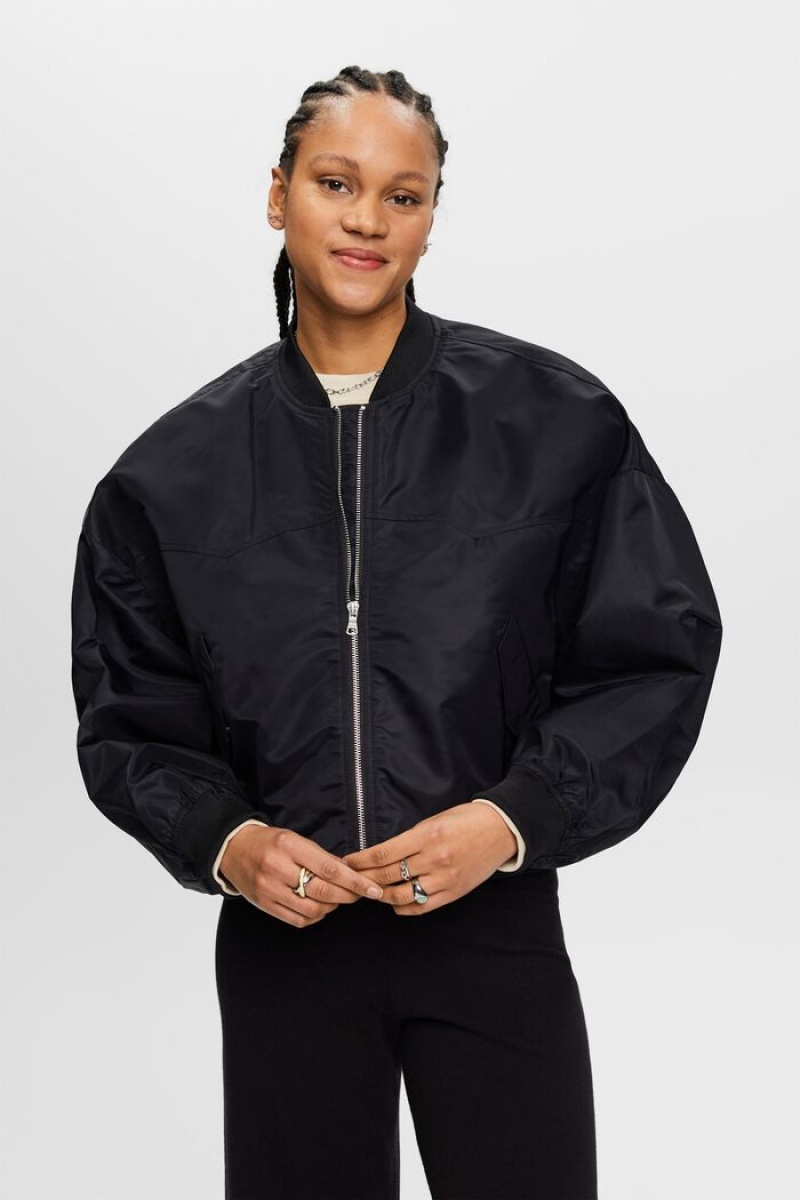 Dámské Bundy Esprit Oversized Bomber Černé | AVX236914