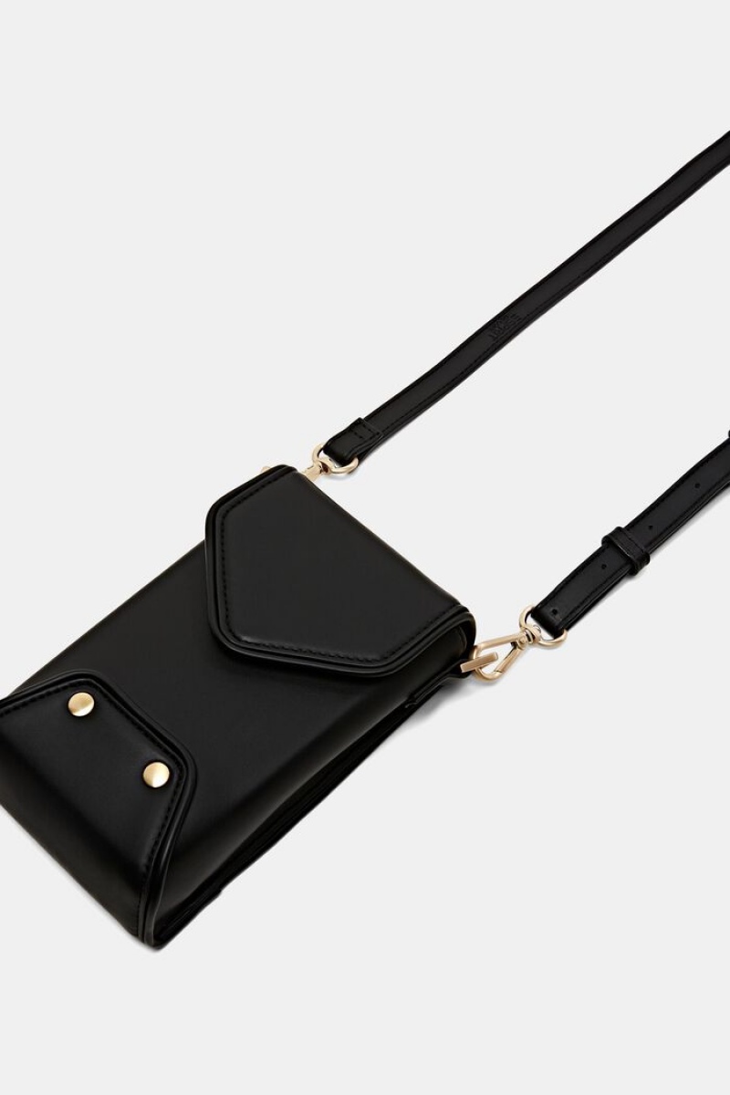 Dámské Crossbody Kabelky Esprit Faux Læder Phone Černé | TKZ574381